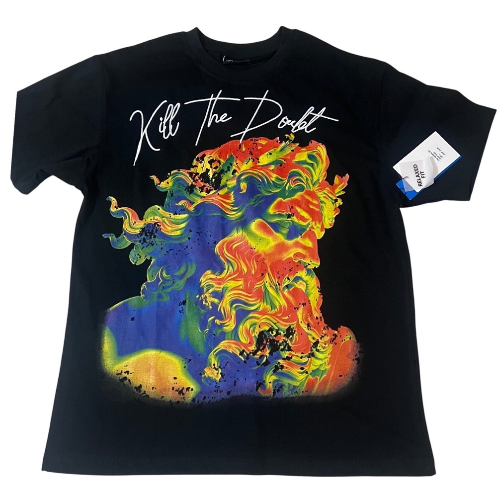 Rock Salt T-Shirt Men XL Black NEW Kill The Doubt Thermal Zeus Print R967934